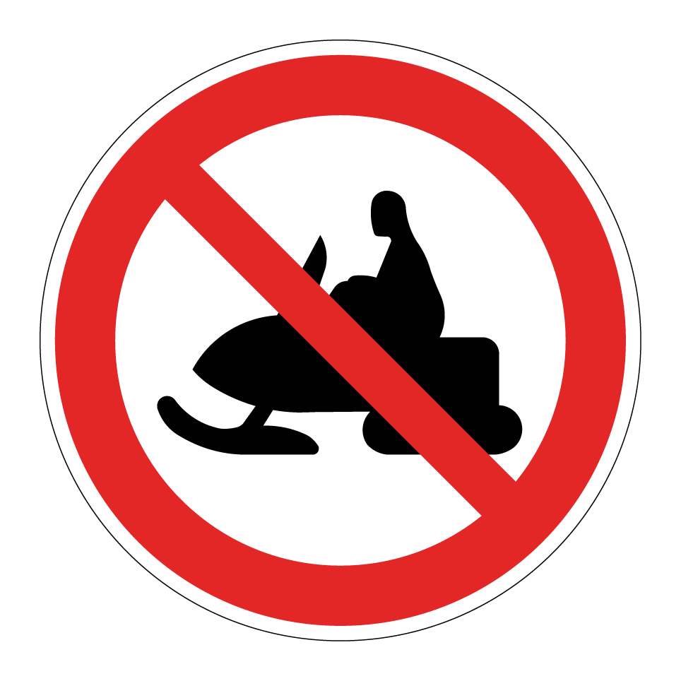 Prohibido motos de nieve