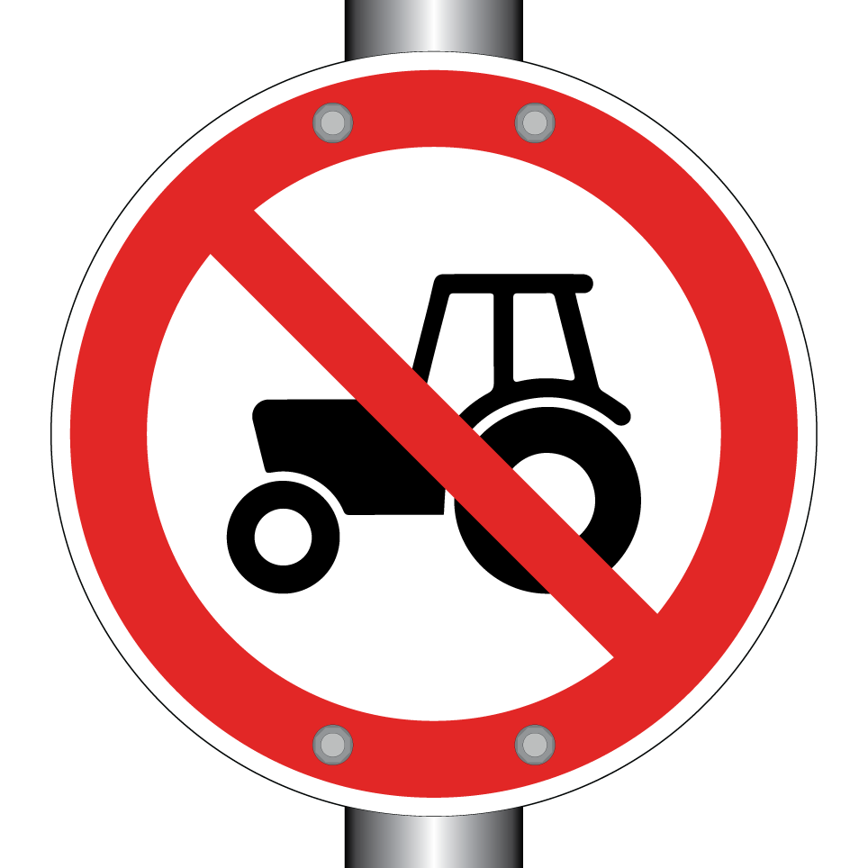 Prohibido tractores