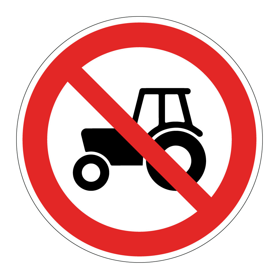 Prohibido tractores