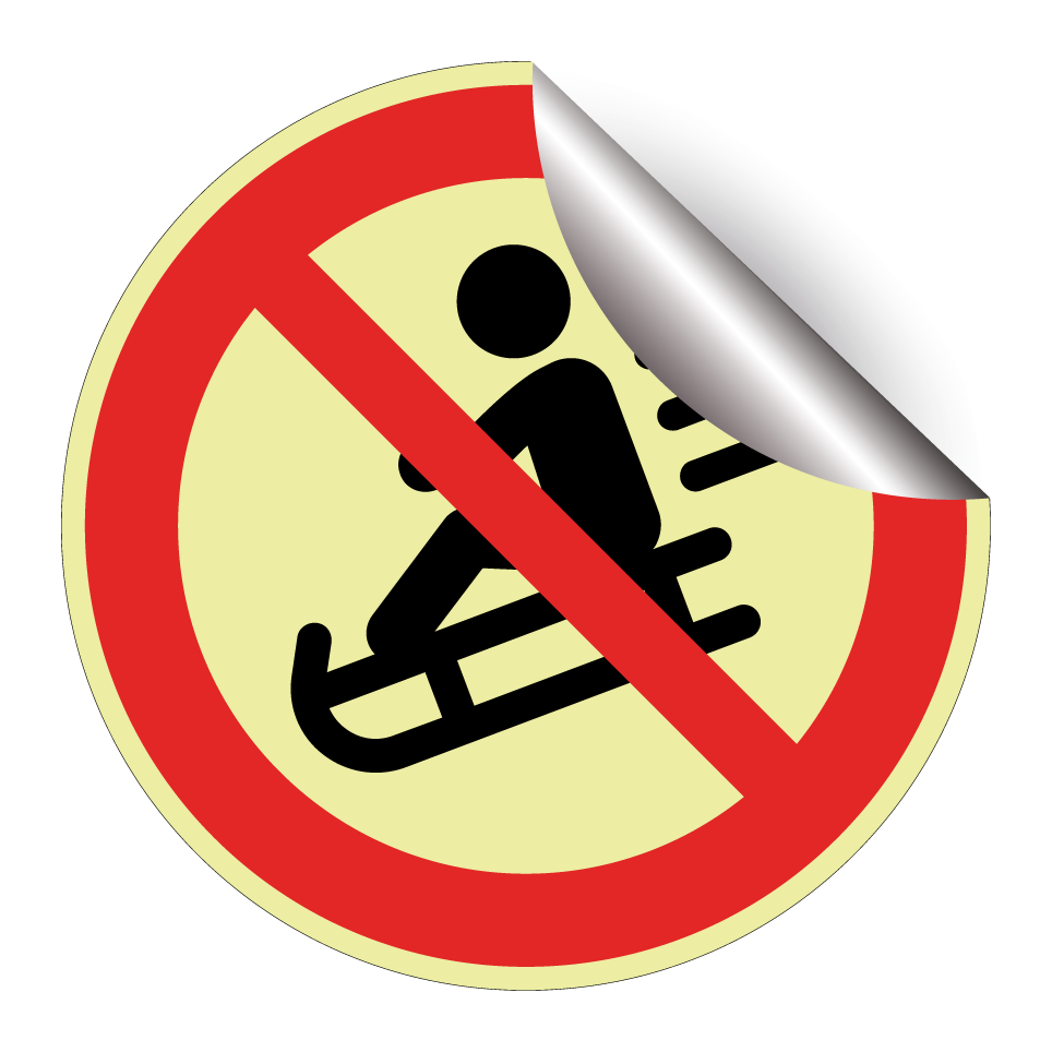 Prohibido deslizarse en trineo