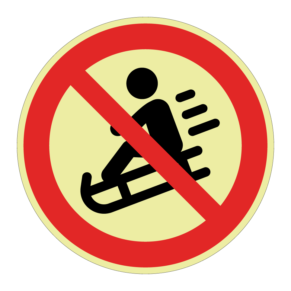 Prohibido deslizarse en trineo