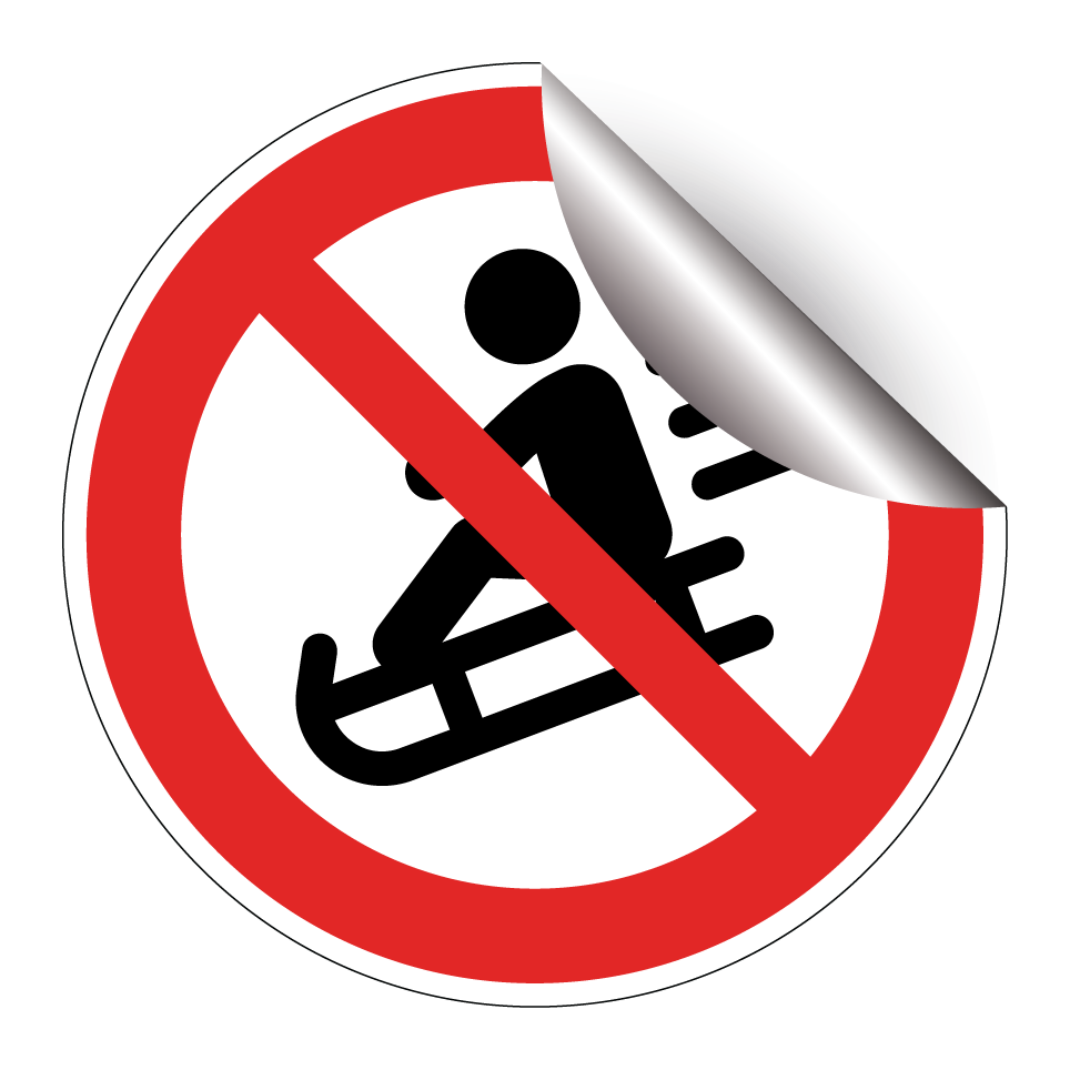 Prohibido deslizarse en trineo