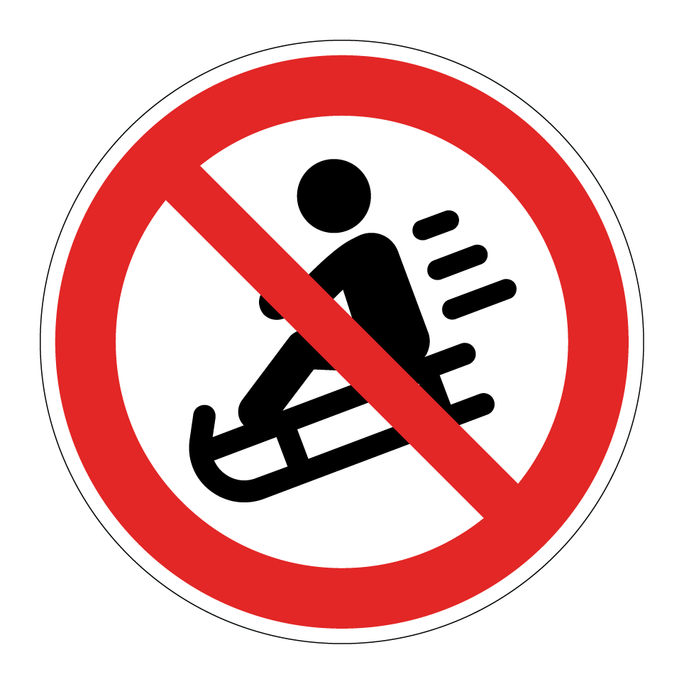 Prohibido deslizarse en trineo