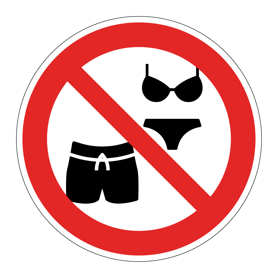 Prohibido usar traje de baño
