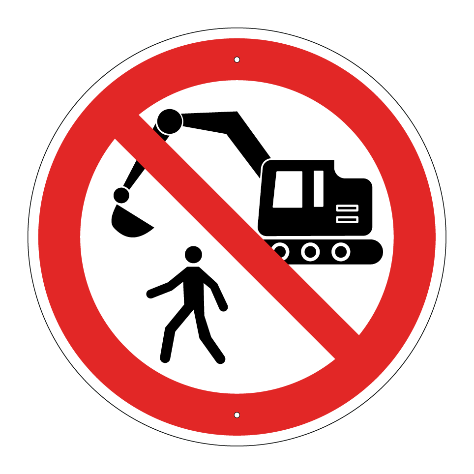 Prohibido el paso a peatones en zona de construcción