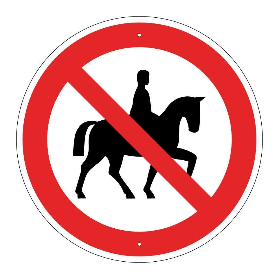 Prohibido montar a caballo