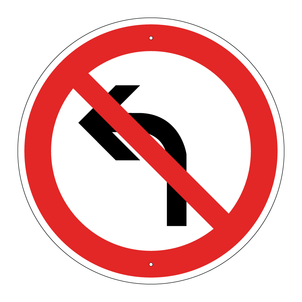 No girar a la izquierda