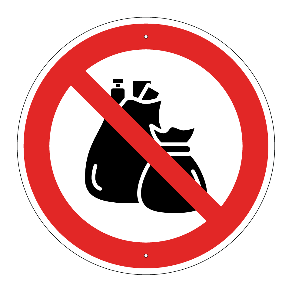No bolsas de basura