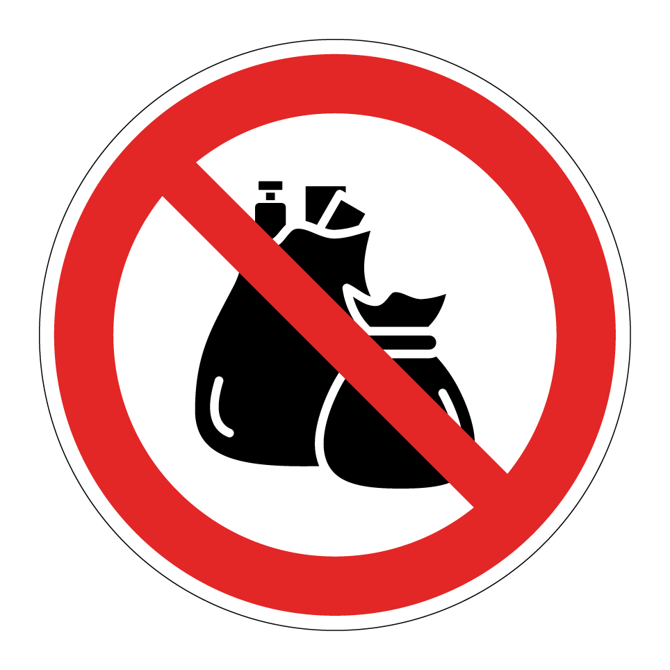 No bolsas de basura