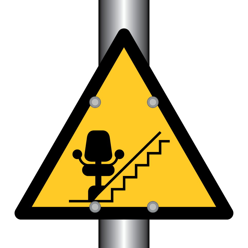 Advertencia salvaescaleras