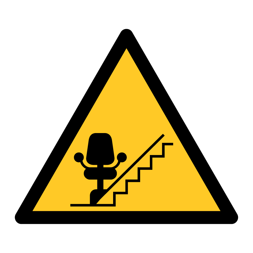 Advertencia salvaescaleras