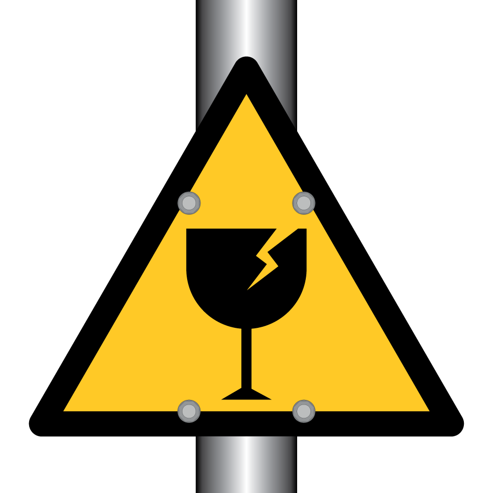 Advertencia material frágil