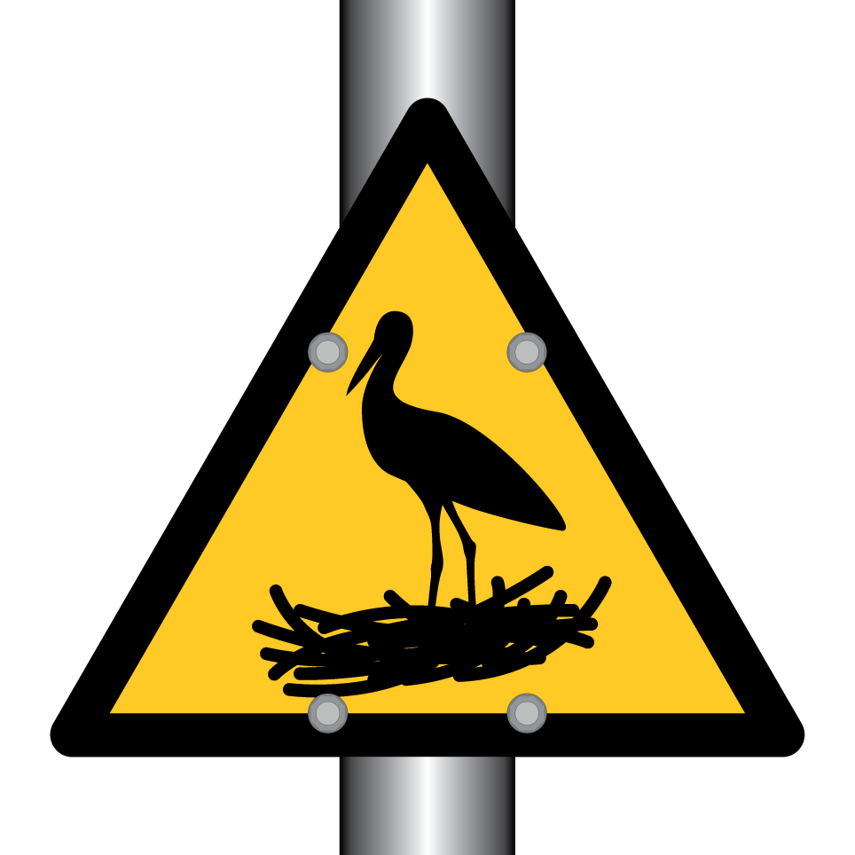 Aves nidificantes, precaución
