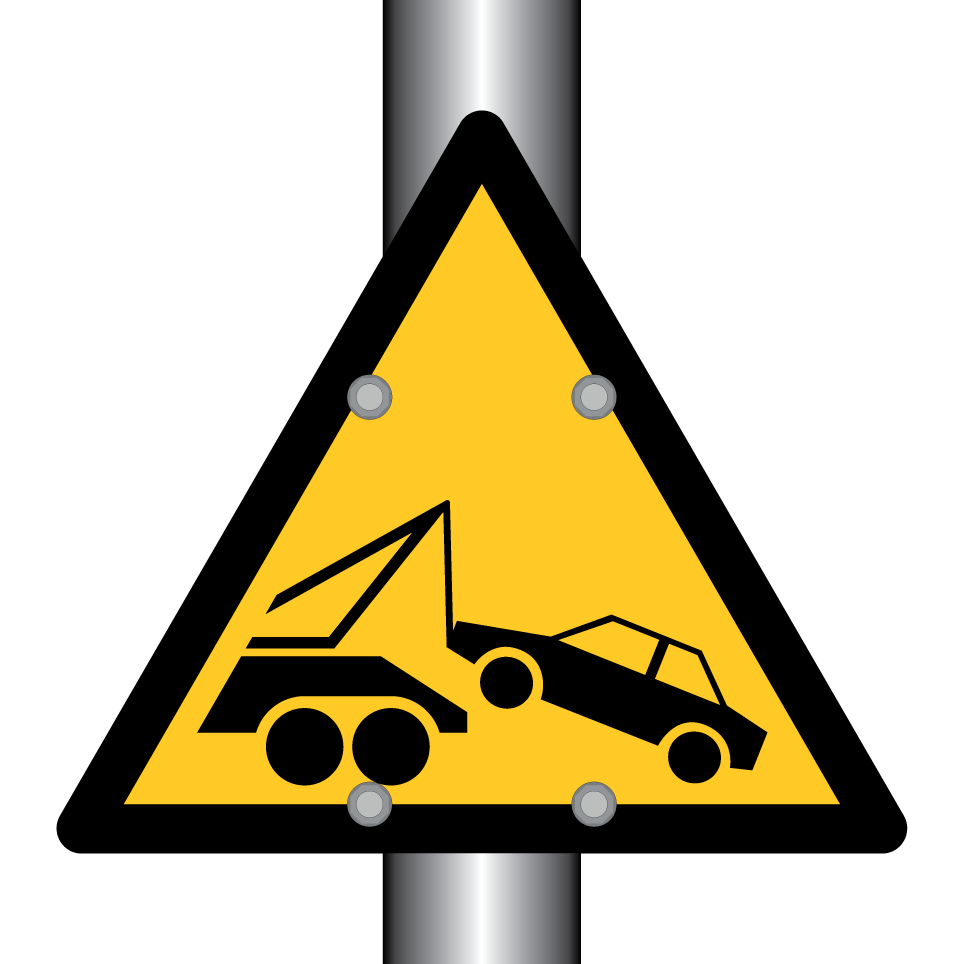 Área de remolque advertencia