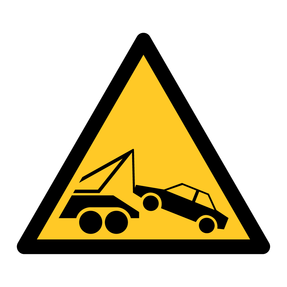 Área de remolque advertencia