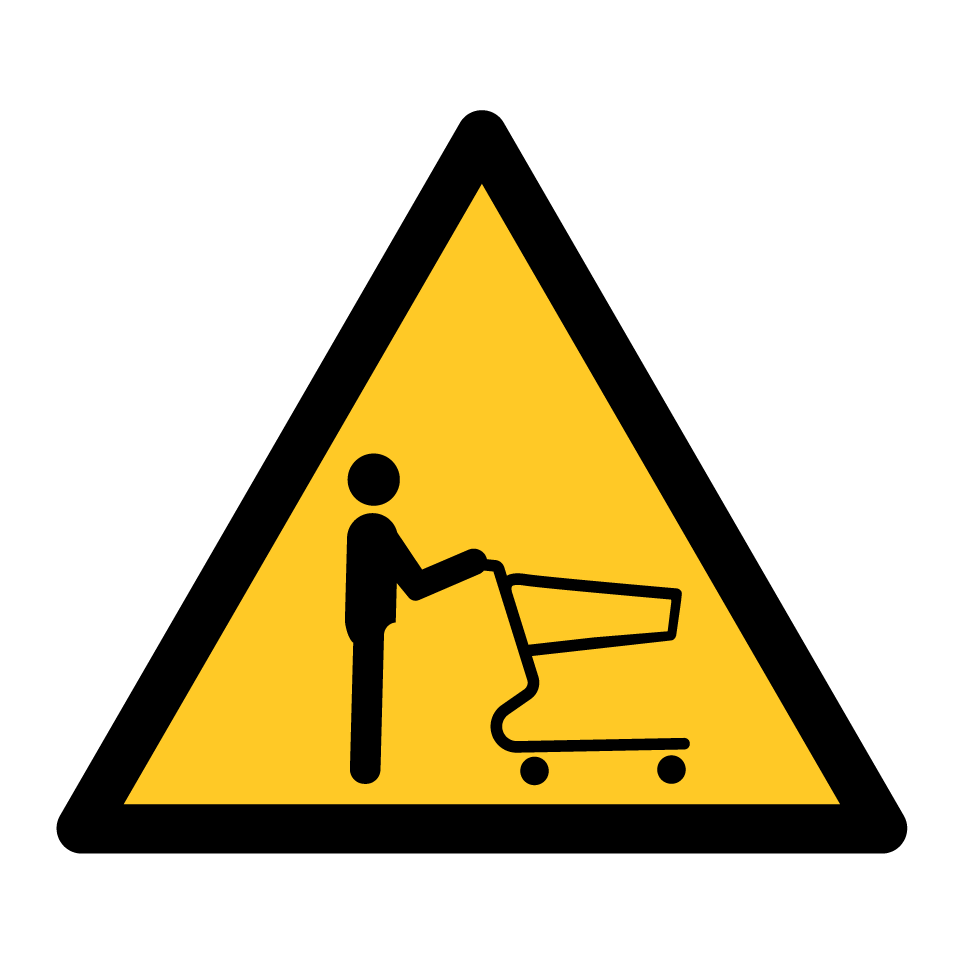 Carros de compra de advertencia