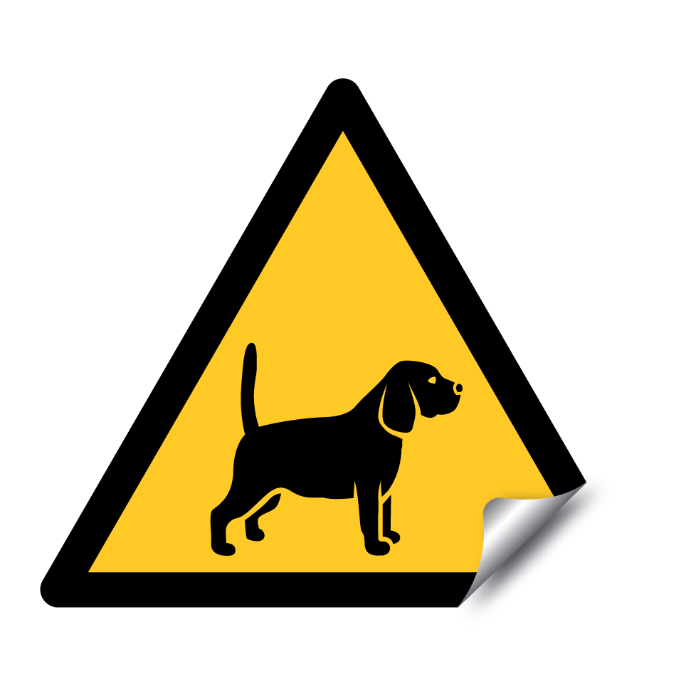Perro de guardia en el área