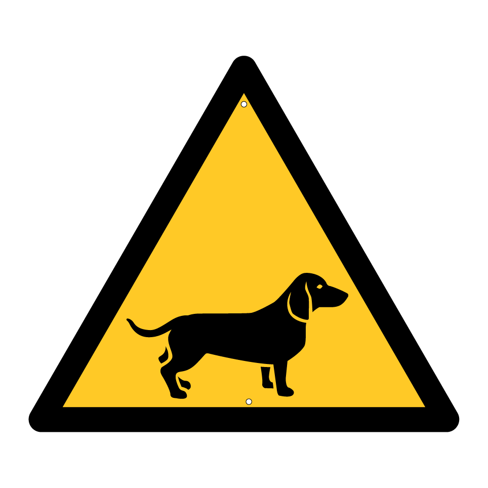 Perro salchicha de advertencia
