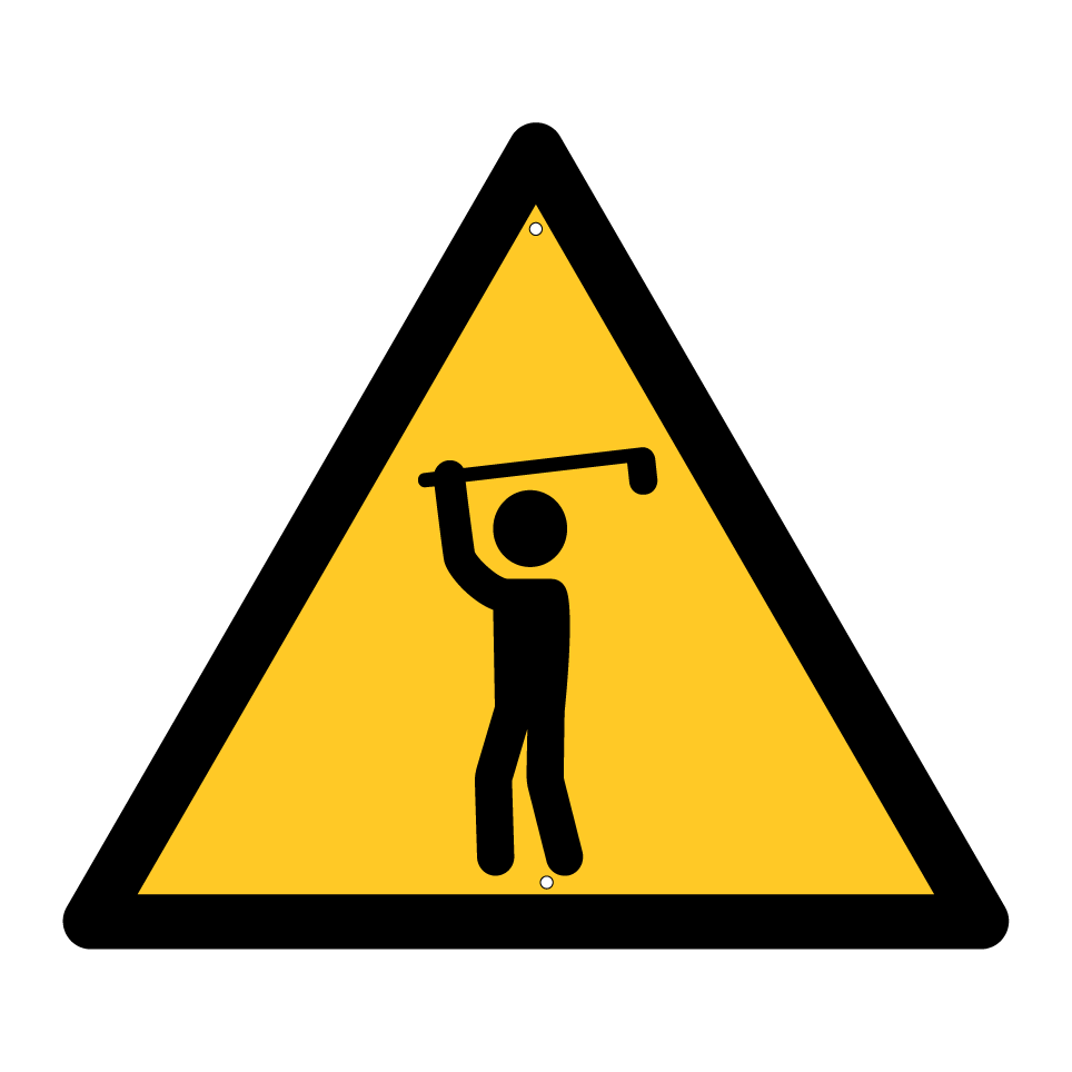 Advertencia de golf
