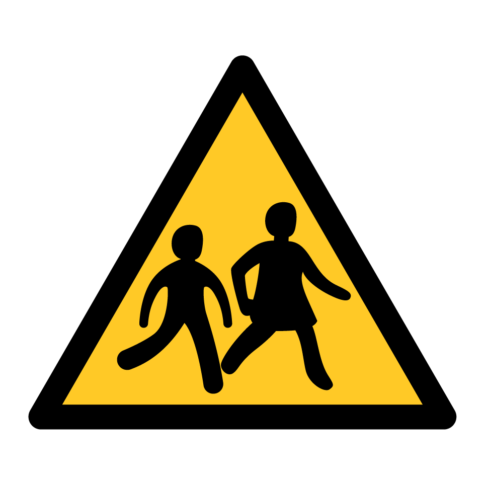 Advertencia cruce de niños