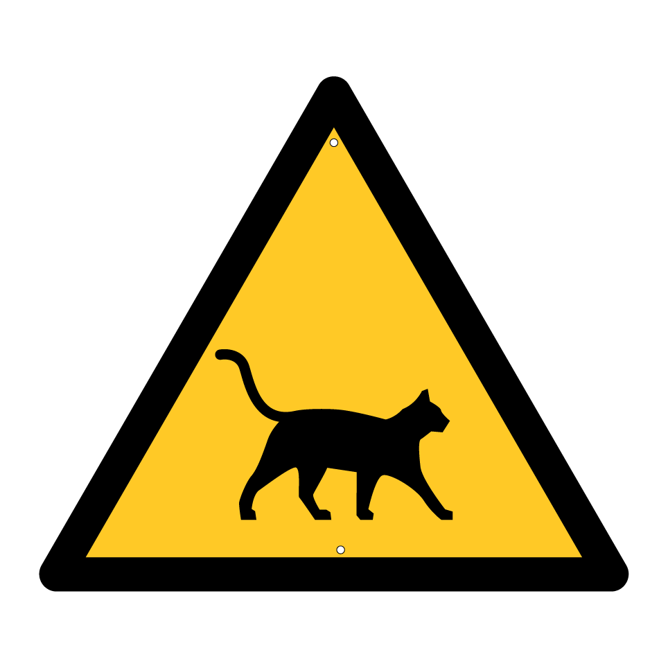 Advertencia cruce de gatos