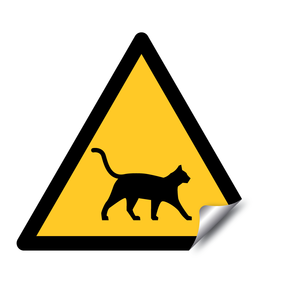 Advertencia cruce de gatos