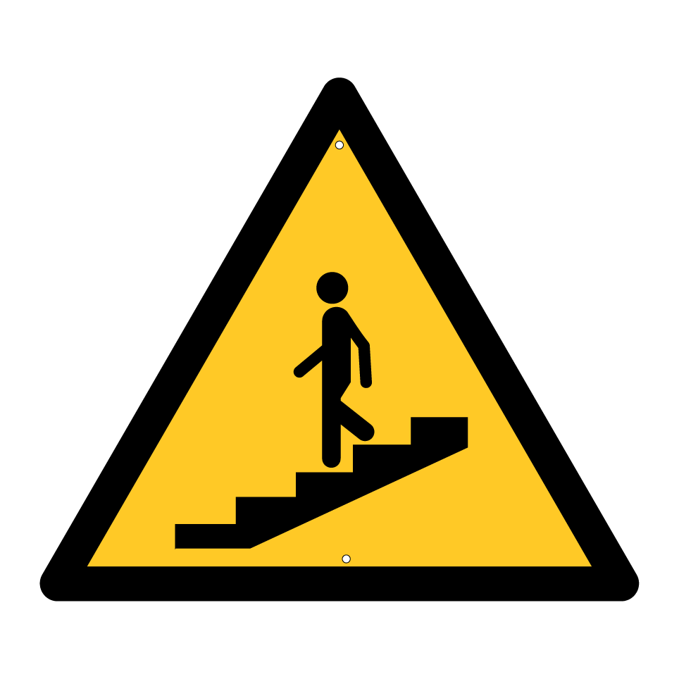 Escaleras de advertencia