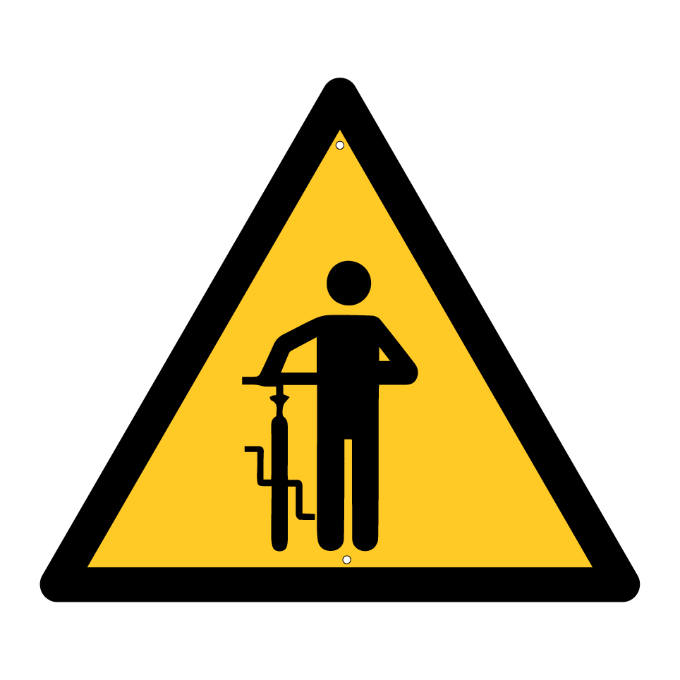 Advertencia empuje de bicicleta