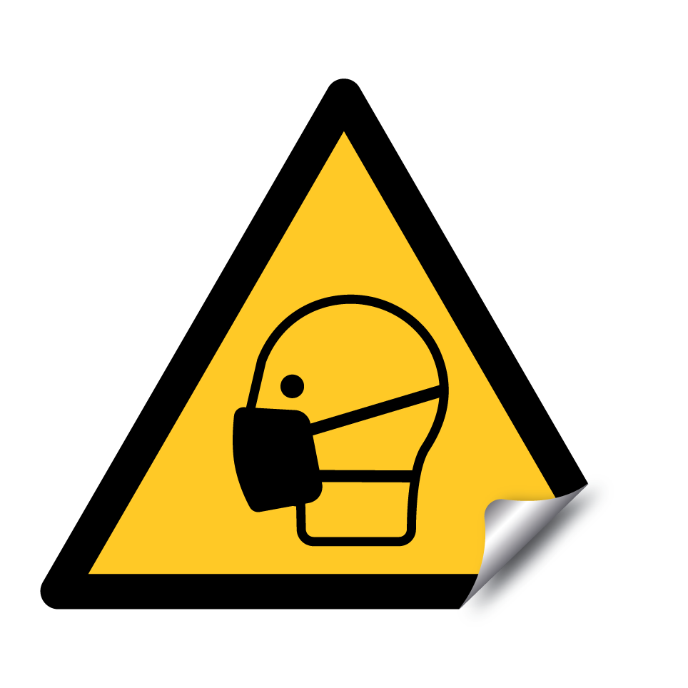 Advertencia use protección facial