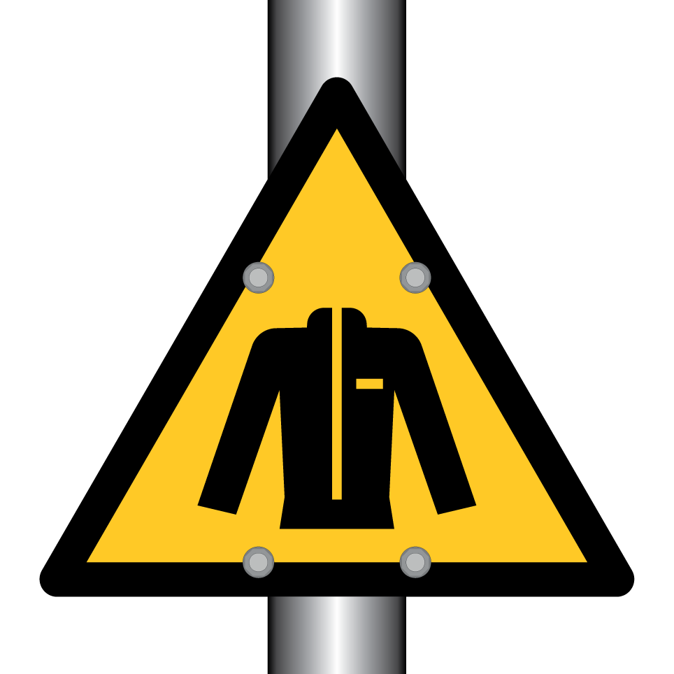 Advertencia se requiere ropa de protección