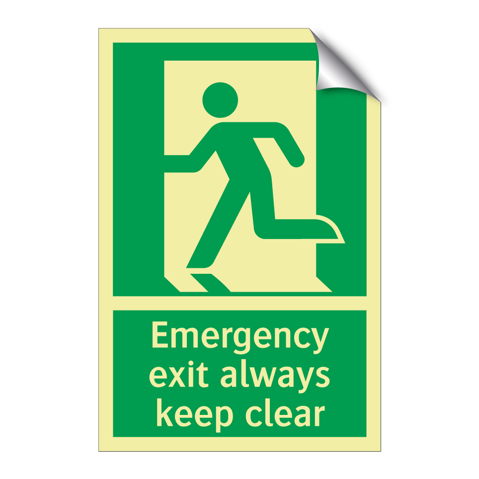 Emergency exit always keep clear