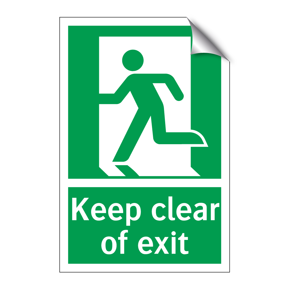 Keep clear of exit