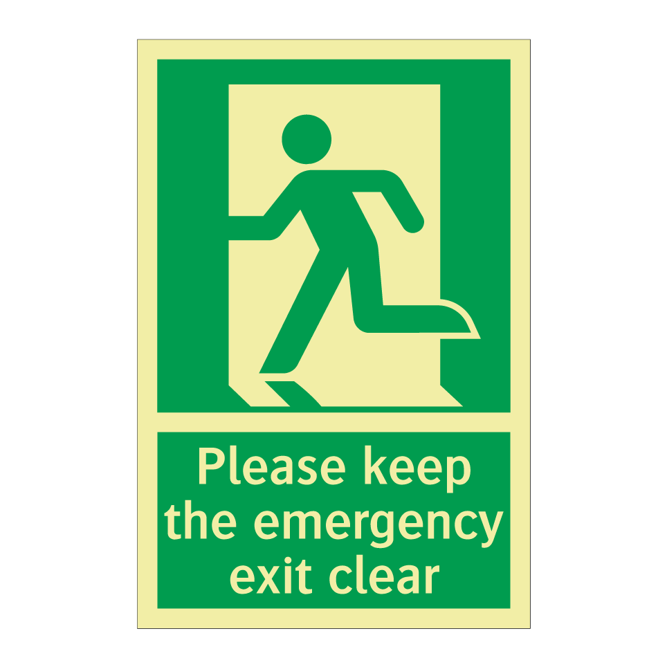 Please keep the emergency exit clear