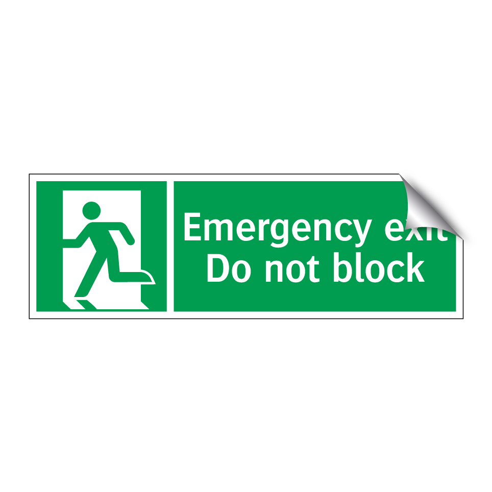 Emergency exit Do not block