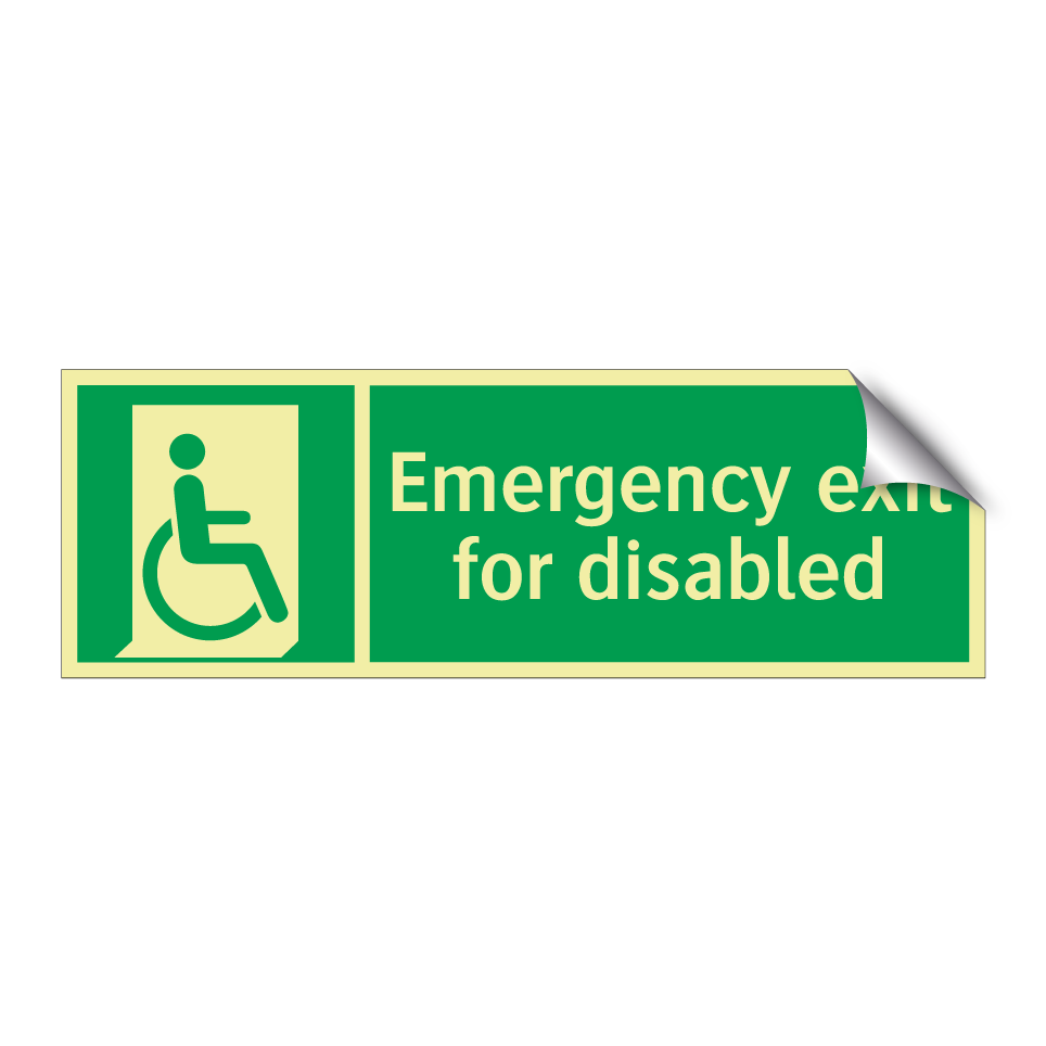 Emergency exit for disabled
