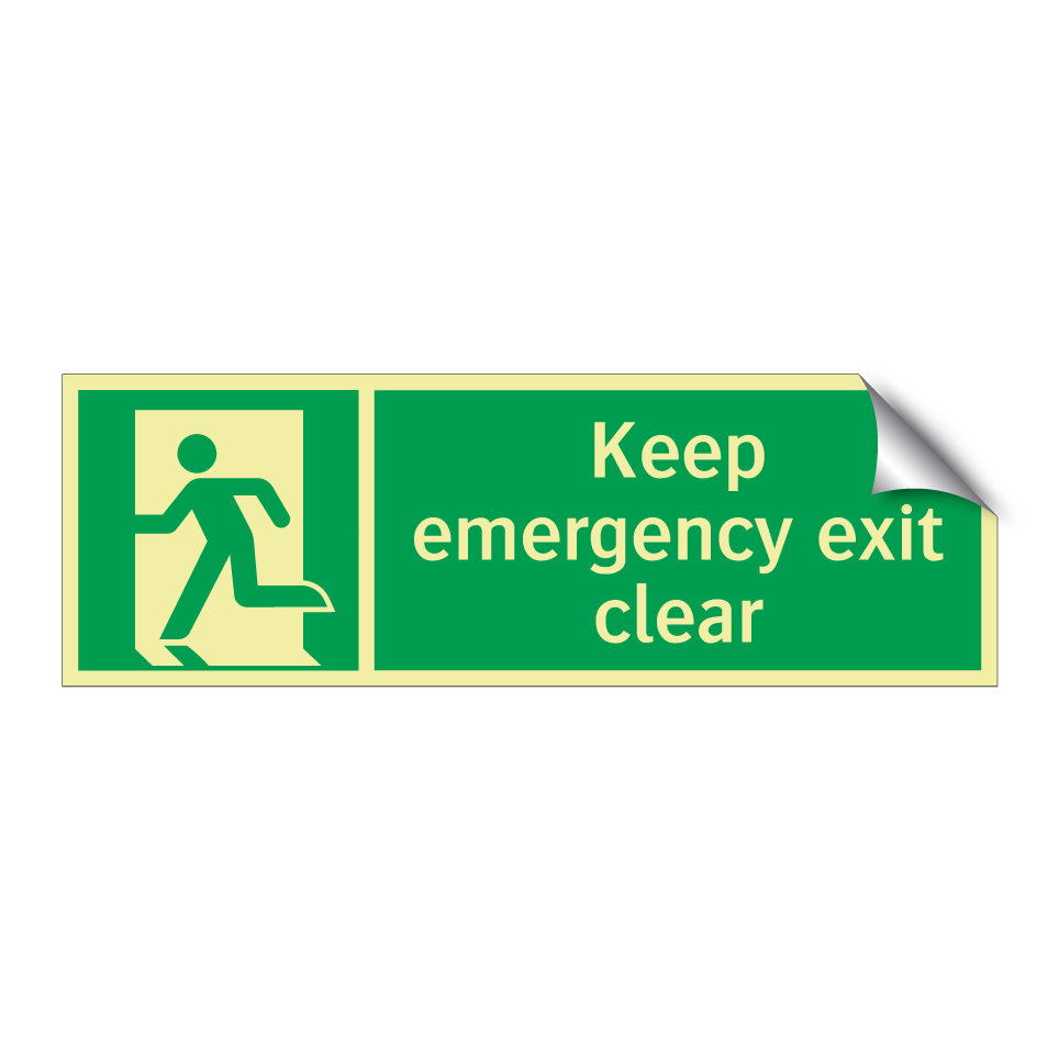 Keep emergency exit clear