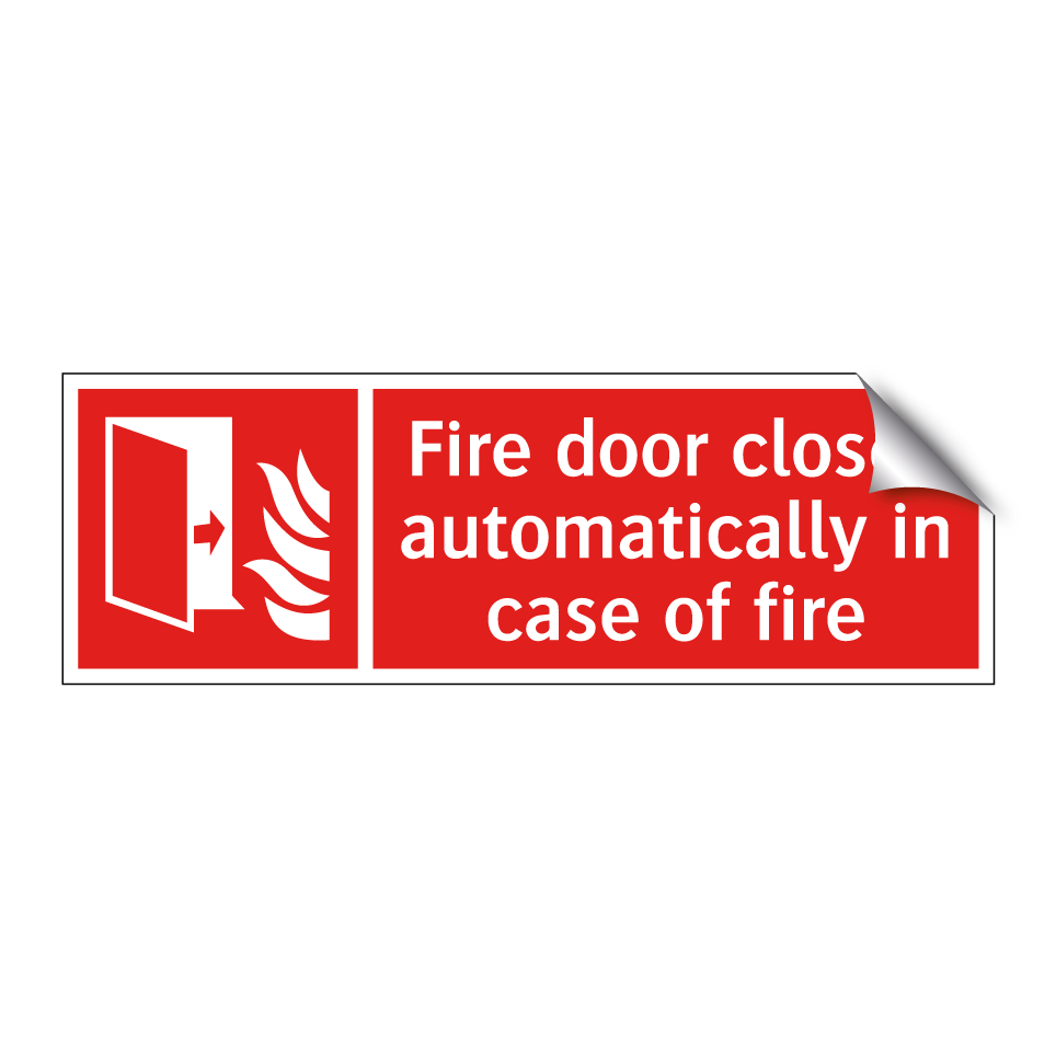 Fire door closes automatically in case of fire