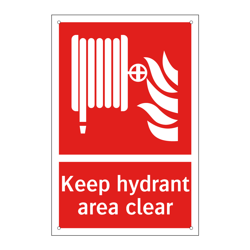 Keep hydrant area clear