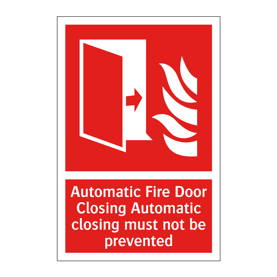 Automatic Fire Door Closing Automatic closing must not be prevented
