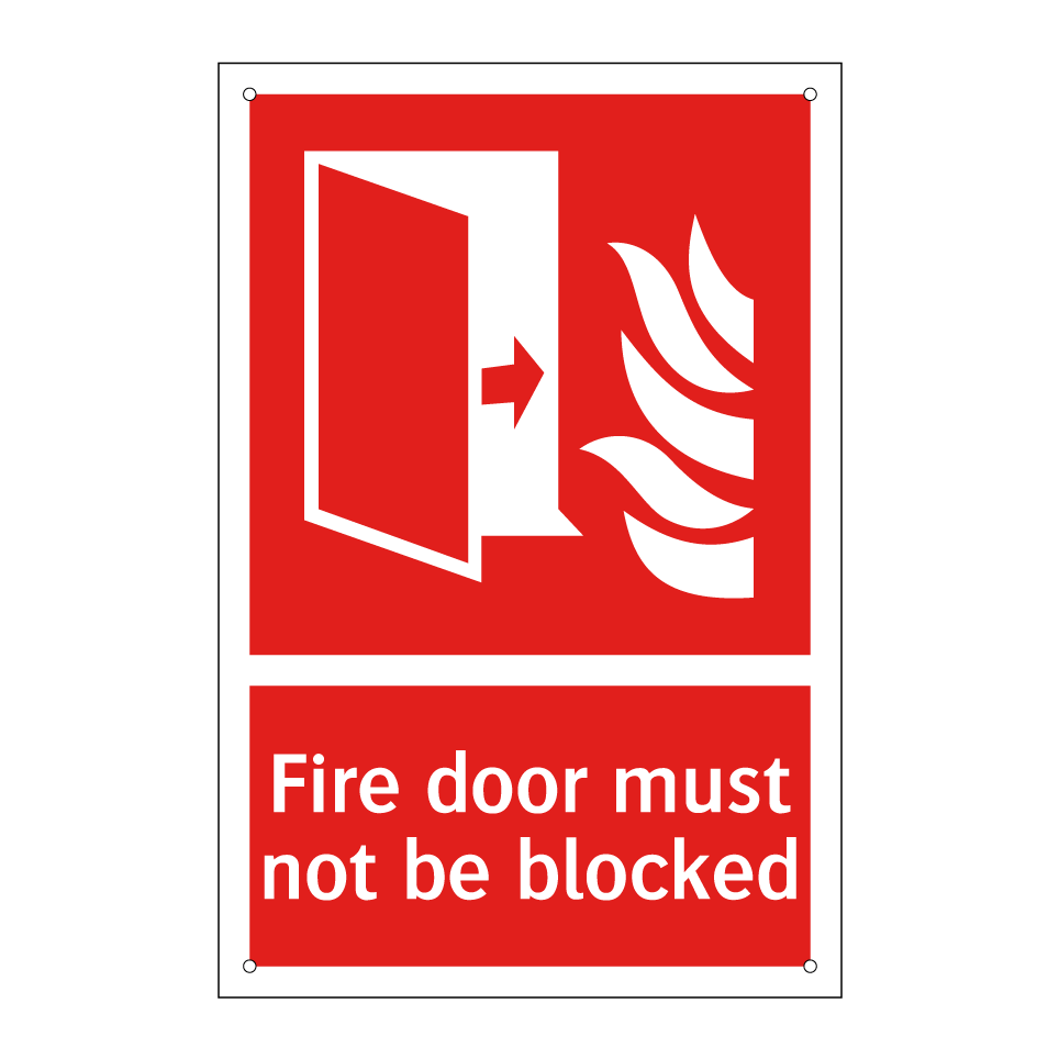 Fire door must not be blocked