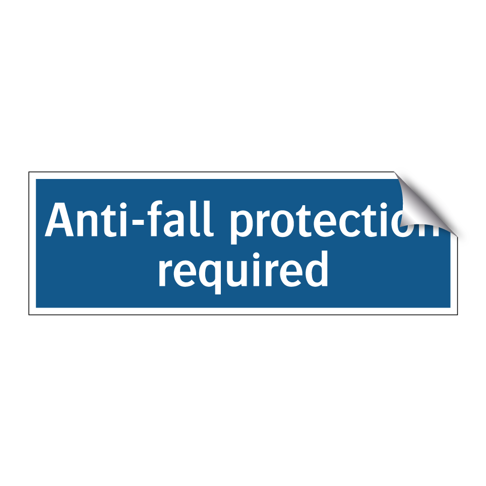 Anti-fall protection required