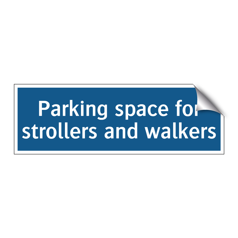Parking space for strollers and walkers