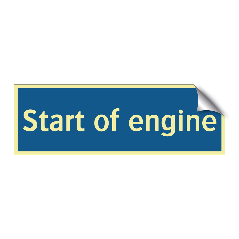 Start of engine