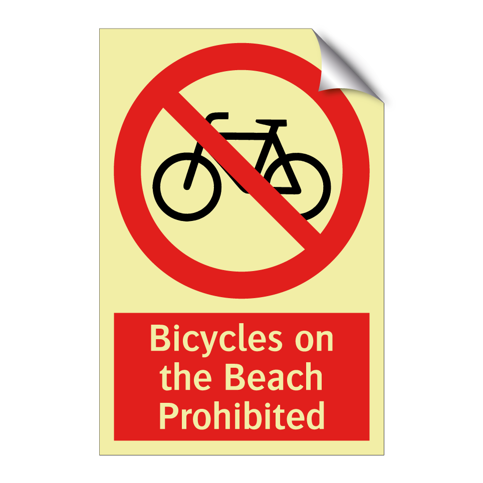 Bicycles on the Beach Prohibited