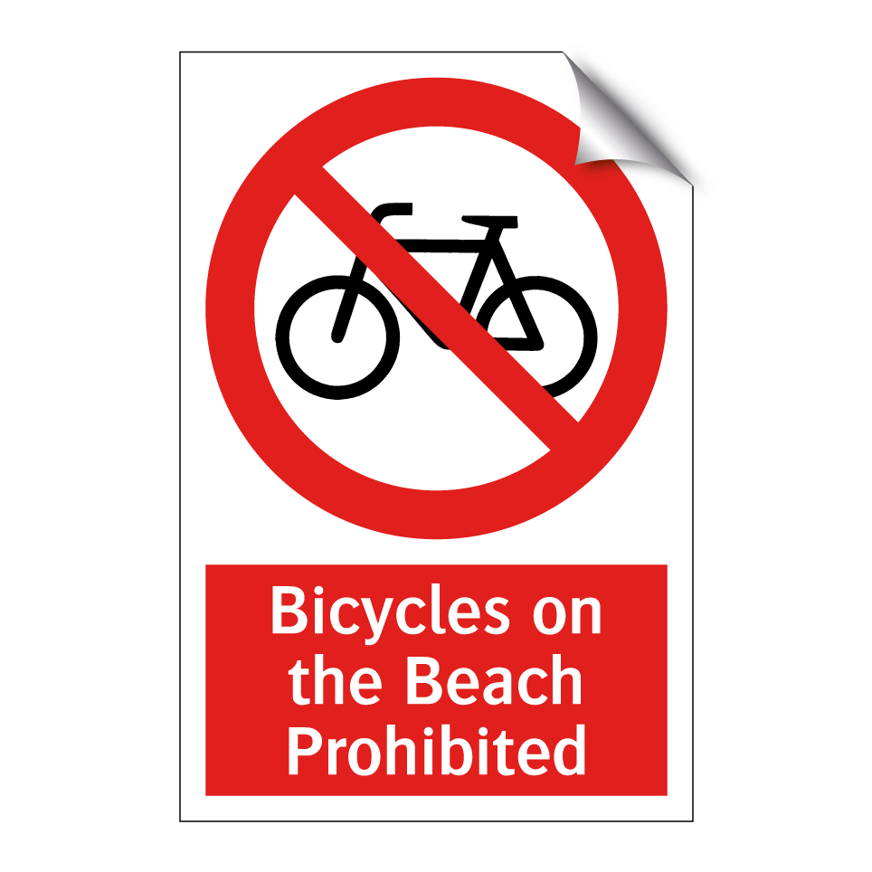Bicycles on the Beach Prohibited