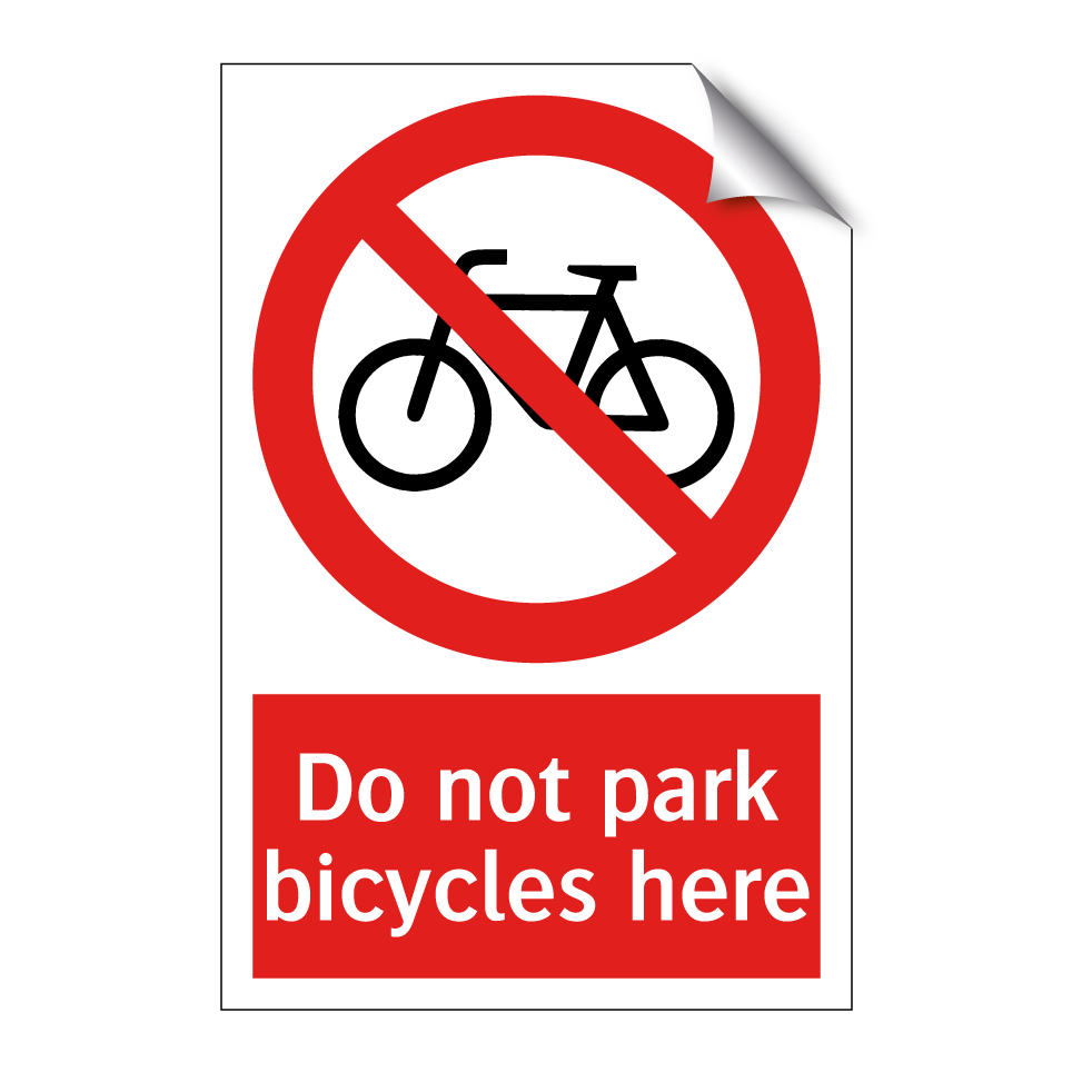 Do not park bicycles here