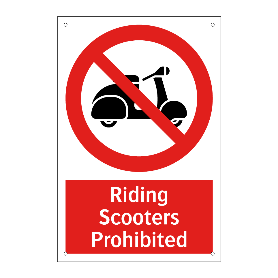 Riding Scooters Prohibited