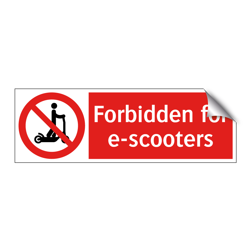 Forbidden for e-scooters