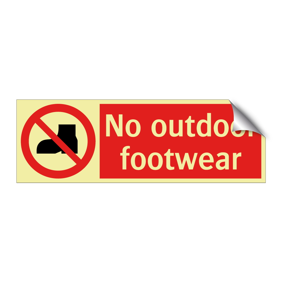 No outdoor footwear
