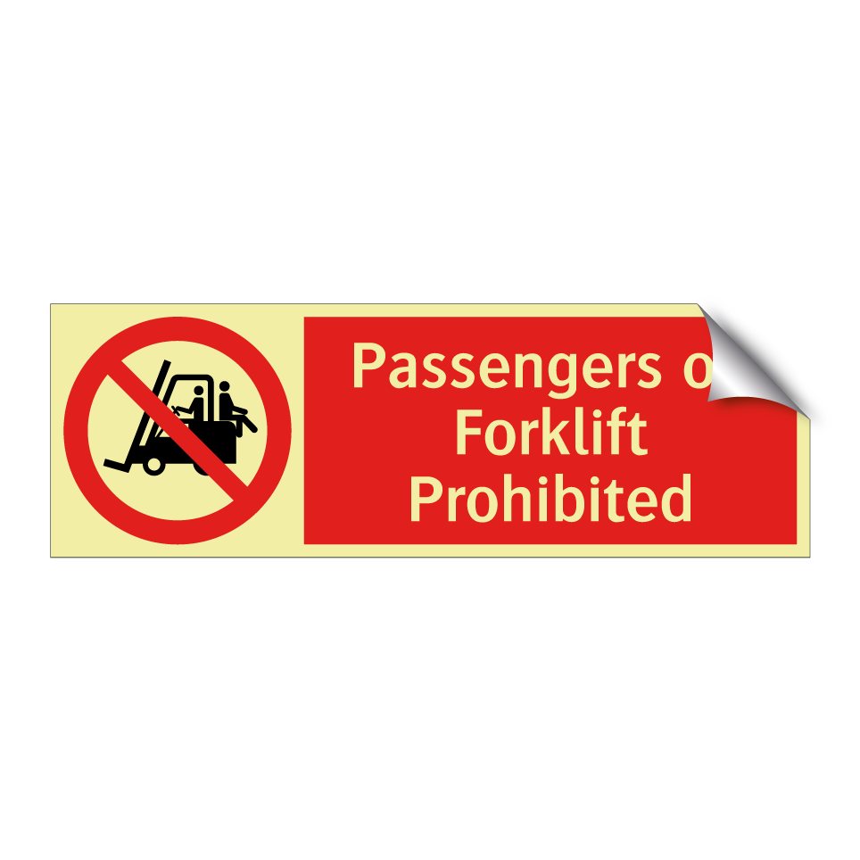 Passengers on Forklift Prohibited